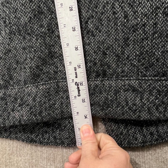 Karl Lagerfeld Tweed Zip Front Wool Blend Sheath Dress / Vest Black White Size L - Picture 5 of 9